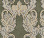 Classic damask curly leaves pattern wallpaper Green Code 2622-2