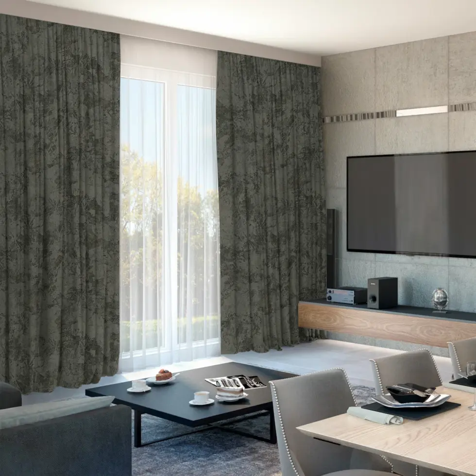 AdaHome Eyelet Curtains Collection Available in a Variety of Martials and Multicoloured - Code P215