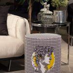 Black, White Pouffe Collection. Code PUF117