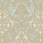 Classical Damask Pattern Wallpaper Blue Code 1002-2