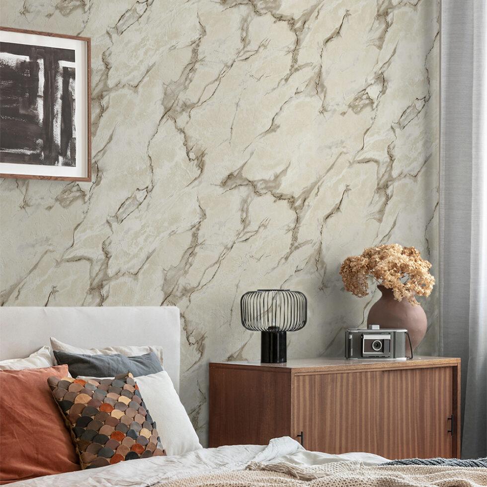 Marble Design Wallpaper Cream Code 1109-3 - Image 2