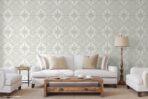 Damask Design Wallpaper White Code 1301-1 - Image 4
