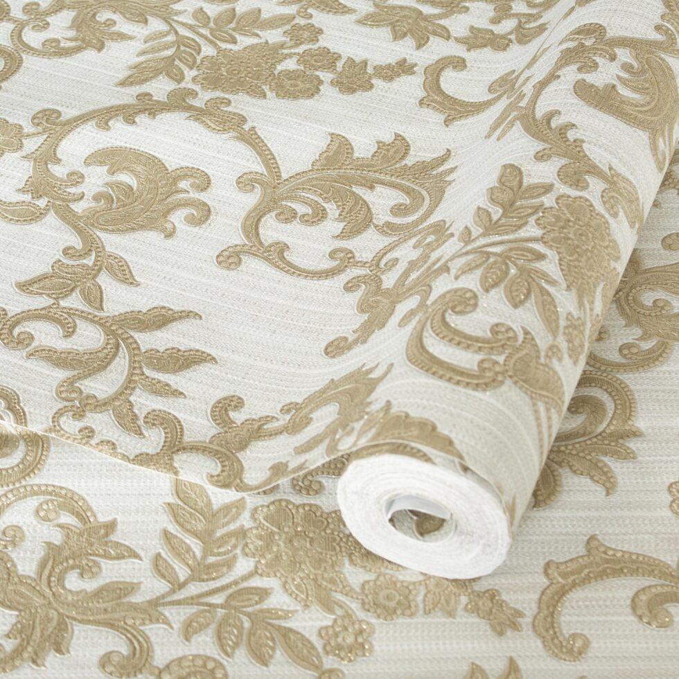 Floral Damask Wallpaper Cream Code 1305-3