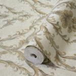 Damask Design Wallpaper Yellow Code 1401-6