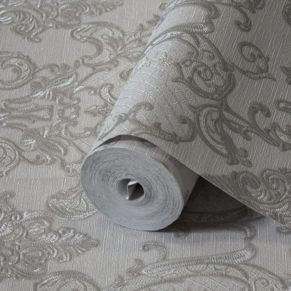 Damask Design Wallpaper Gray Code 1411-3