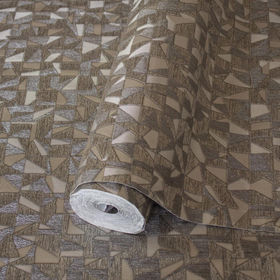 Modern Geometric Wallpaper Brown Code 1512-4