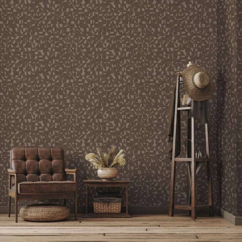 Modern Geometric Wallpaper Brown Code 1512-4 - Image 2