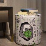White Mr Dollar Pouffe Collection. Code PUF116