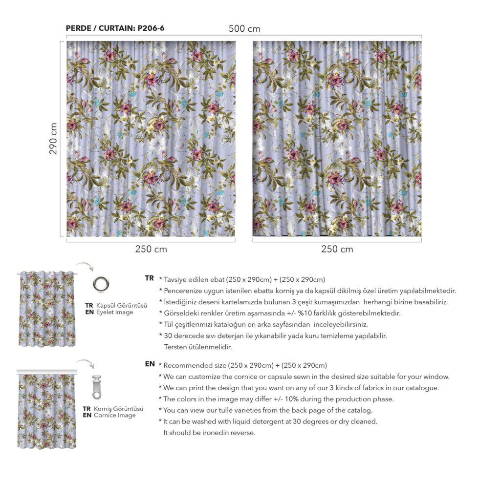 AdaHome Eyelet Curtains Collection Available in a Variety of Martials and Multicoloured - Code P206 - Image 6