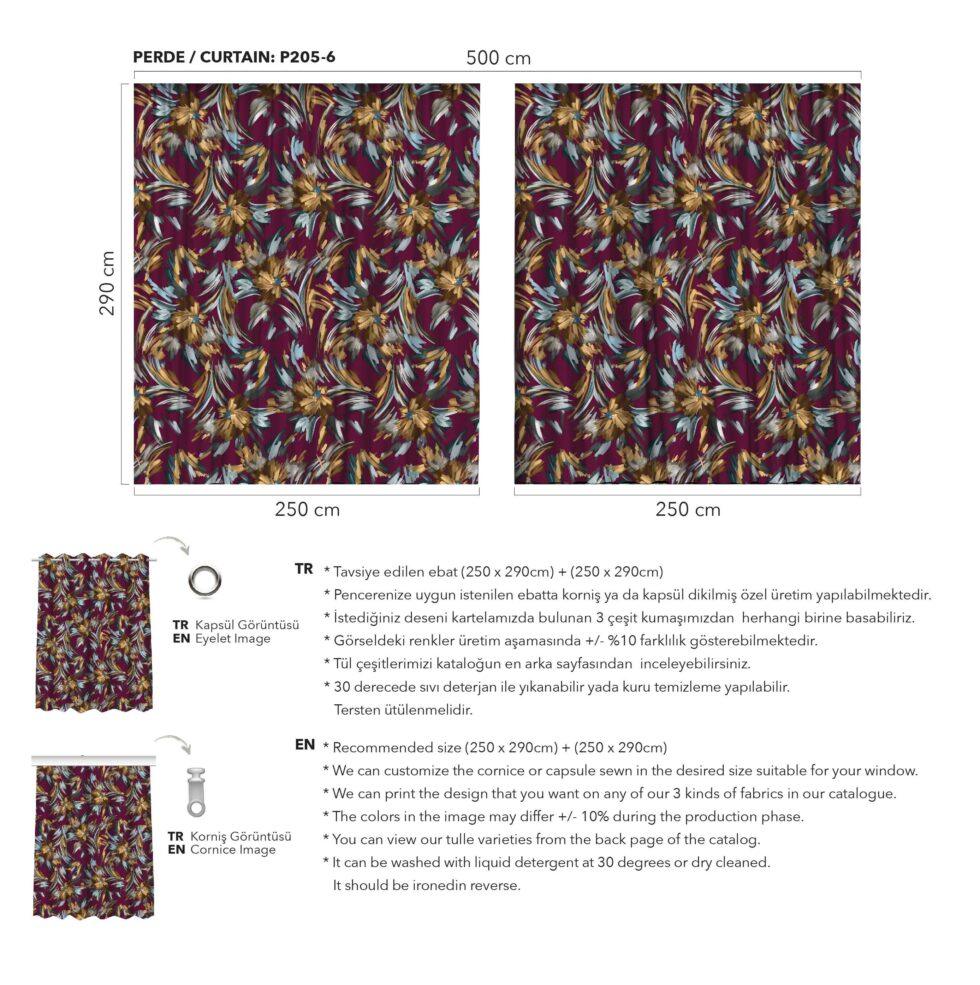 AdaHome Eyelet Curtains Collection Available in a Variety of Martials and Multicoloured - Code P205 - Image 6