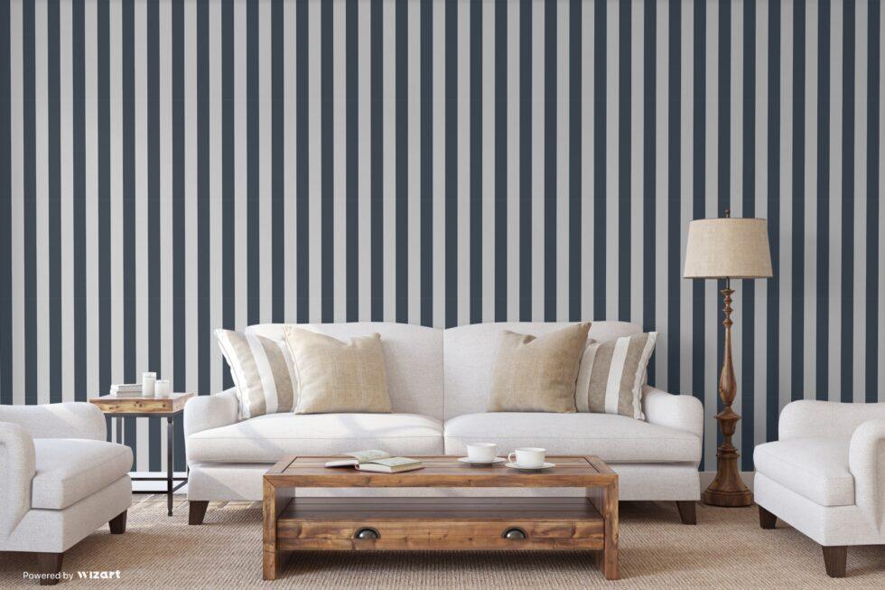 Striped Wallpaper Blue Code 3704-7 - Image 3