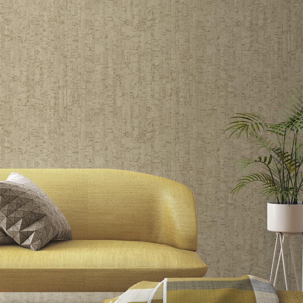 Cork Texture Inspired Modern Wallpaper Beige Code 3709-2 - Image 2