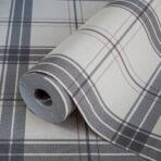 Burberry Textile Inspiration Checkered Pattern Wallpaper Brown Code 3714-3