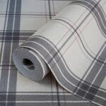 Burberry Textile Inspiration Checkered Pattern Wallpaper Brown Code 3714-3