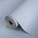 Rough Natural Linen Fabric Pattern Wallpaper Blue Code 3719-5