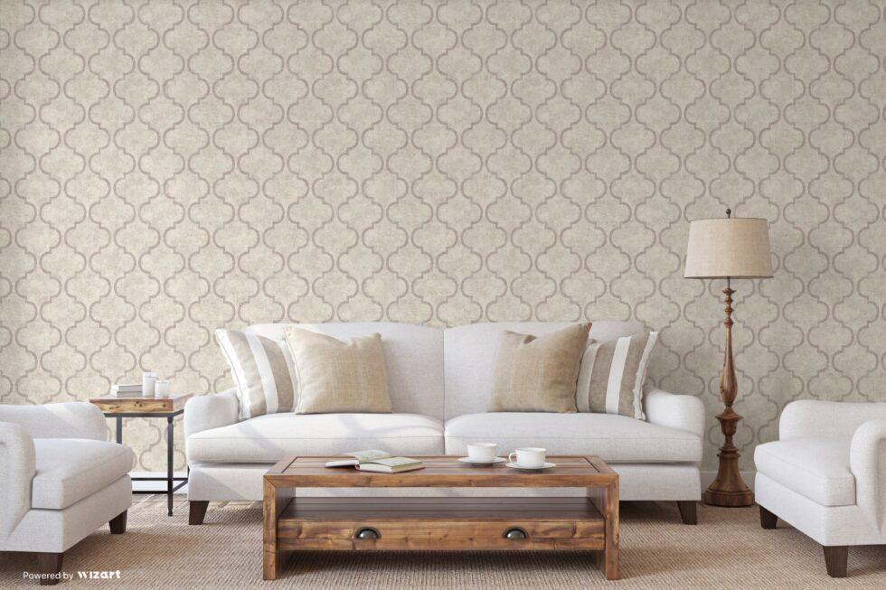 Light Oriental Ornament Wallpaper Cream Code 4703-2 - Image 2