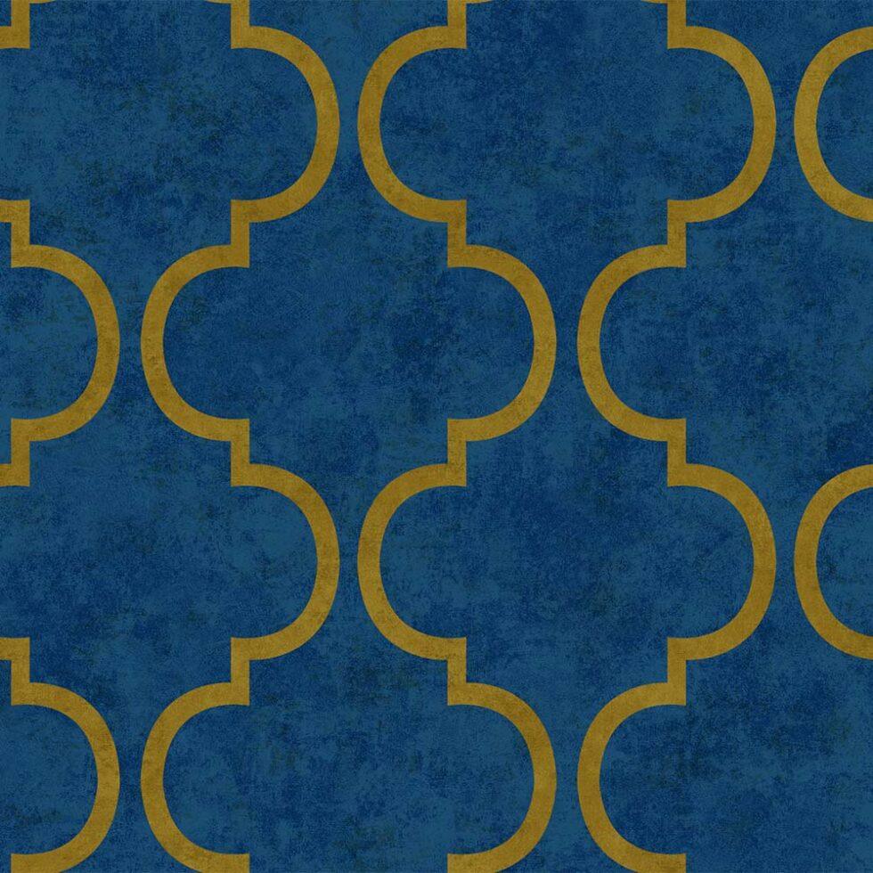 Light Oriental Ornament Wallpaper Blue Code 4703-6