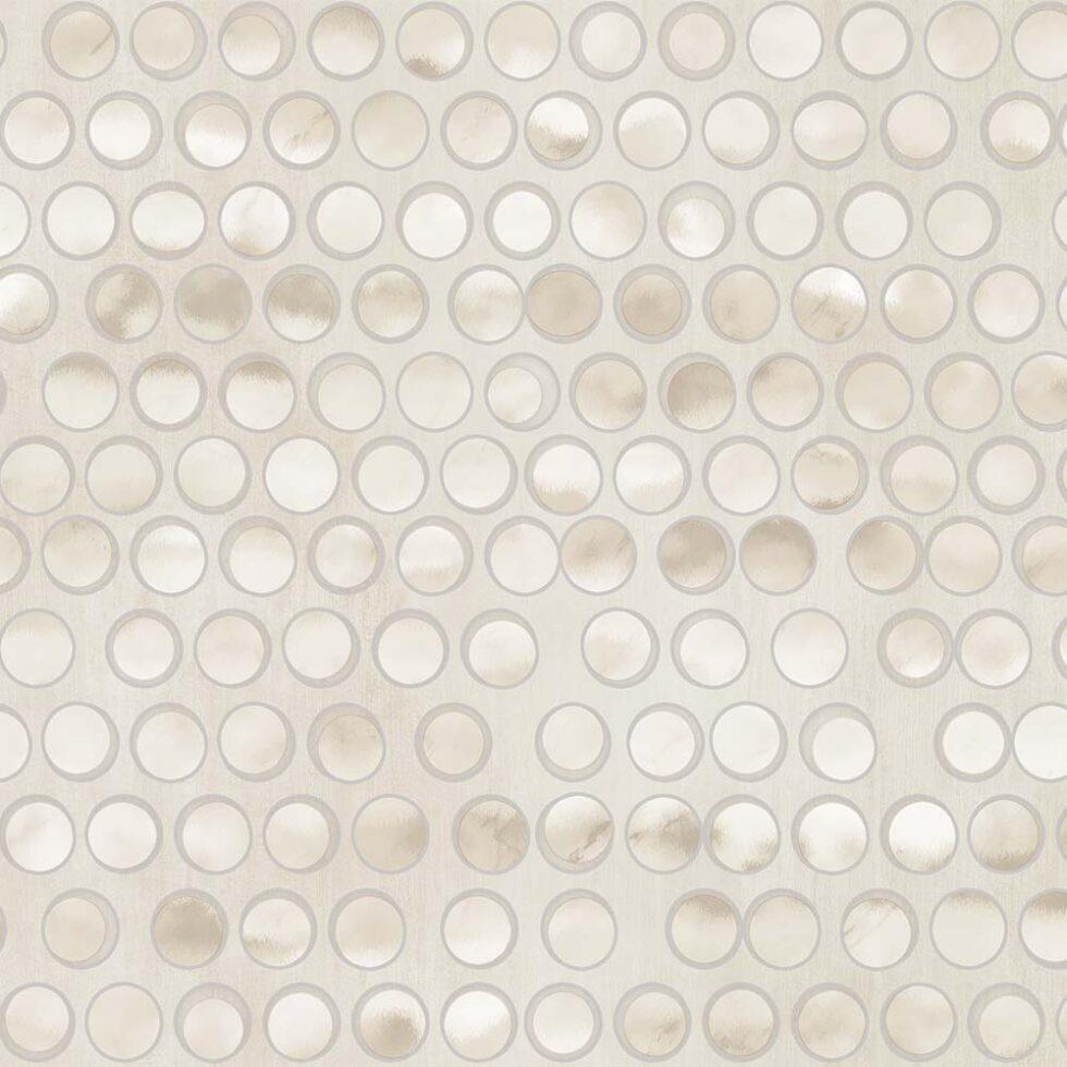 Mother-Of-Pearl Dots Design Wallpaper Cream Code 4706-1