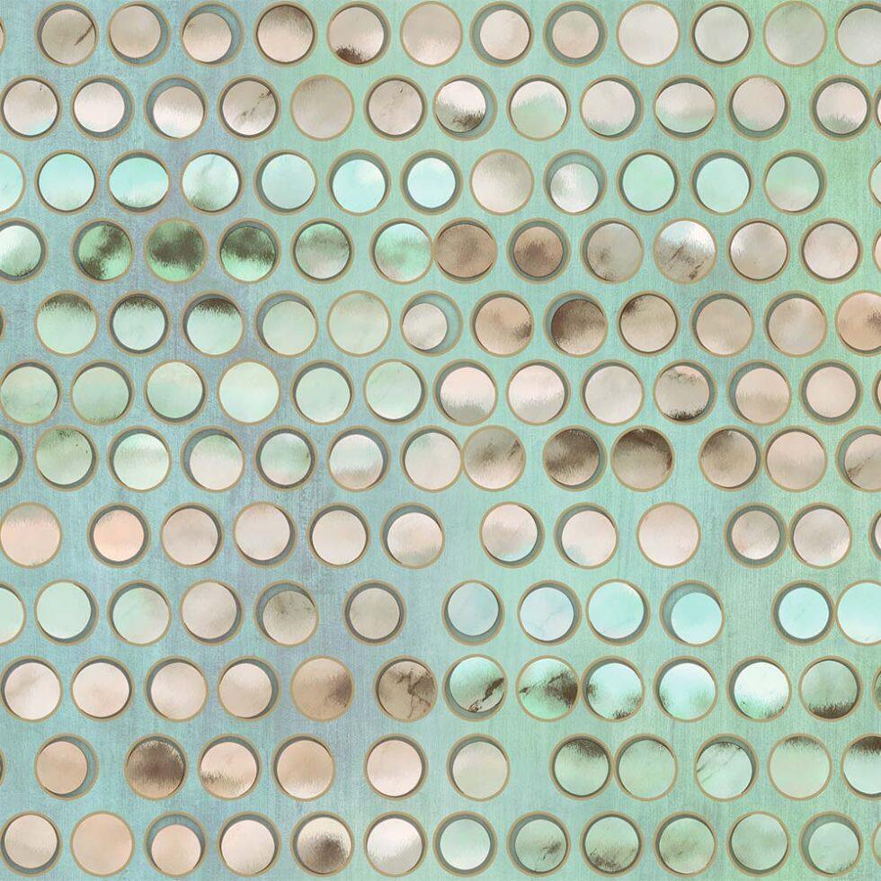 Mother-Of-Pearl Dots Design Wallpaper Blue Code 4706-2