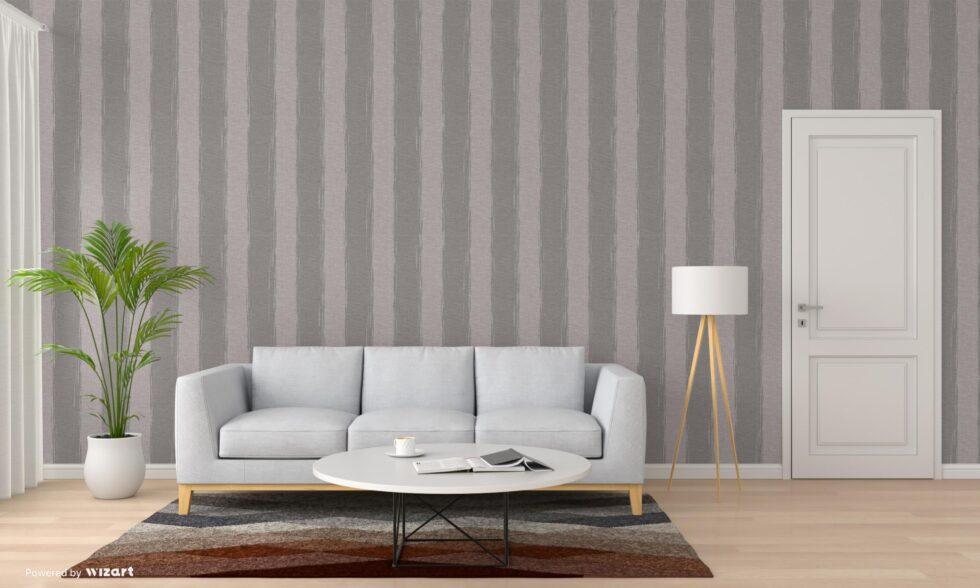 Modern Bold Stripes Wallpaper Gray Code 4709-4 - Image 2