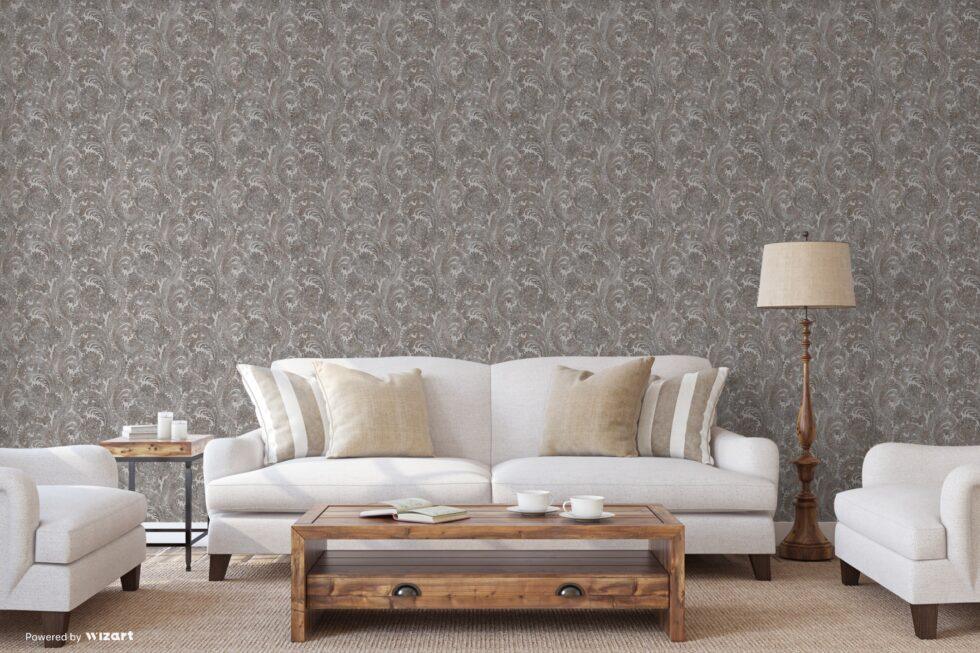 Delicate Classic Paisley Wallpaper Gray Code 4710-4 - Image 2