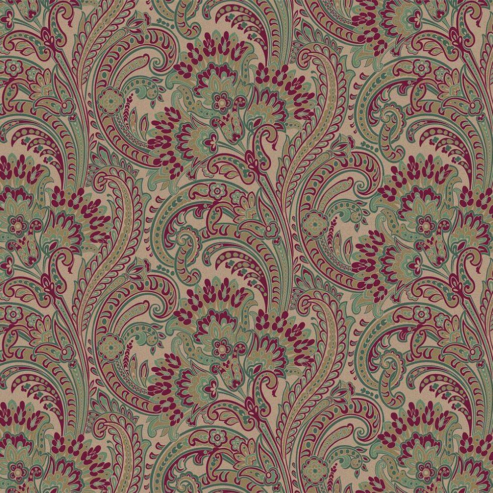 Colorful Classic Paisley Wallpaper Red Code 4711-2