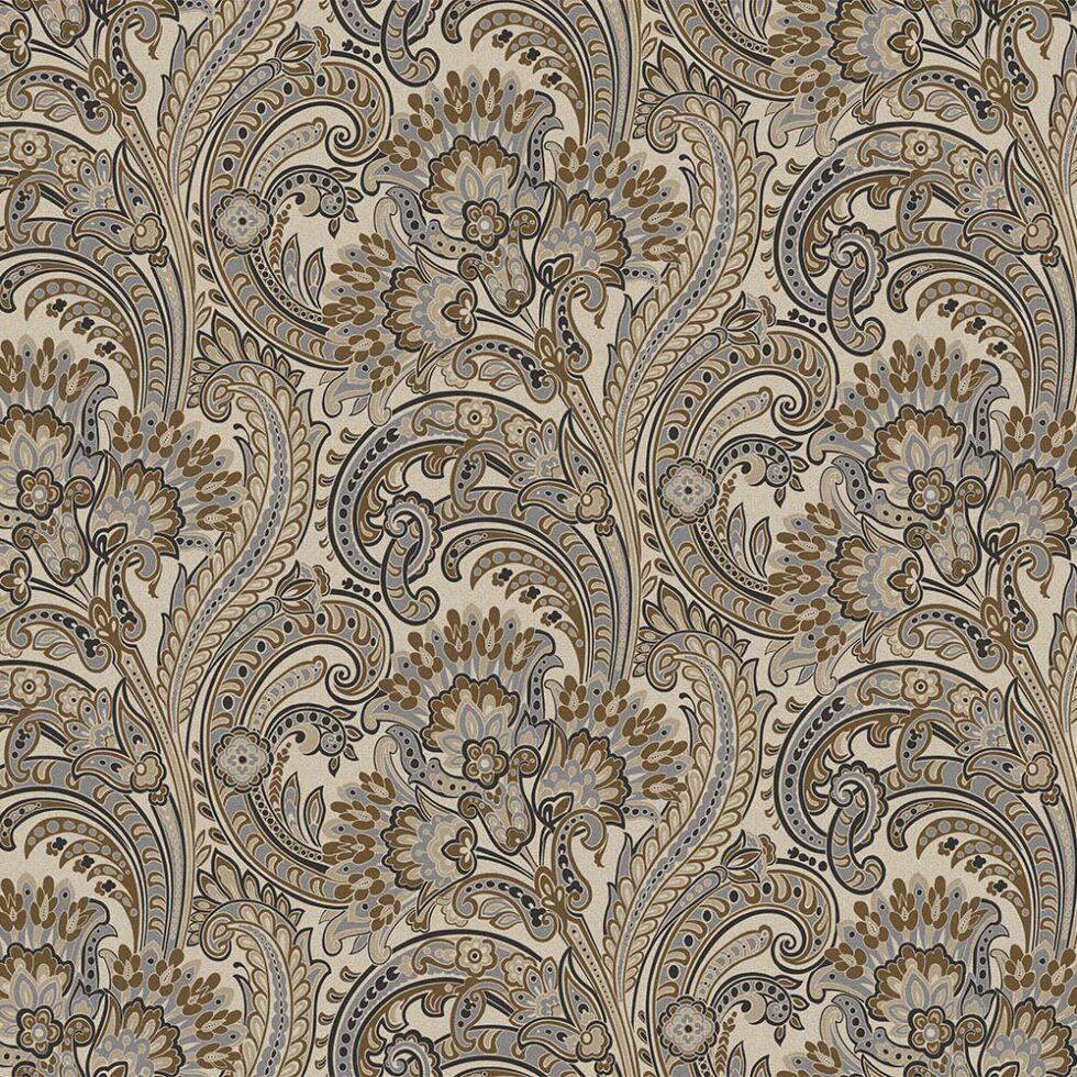 Colorful Classic Paisley Wallpaper Brown Code 4711-3