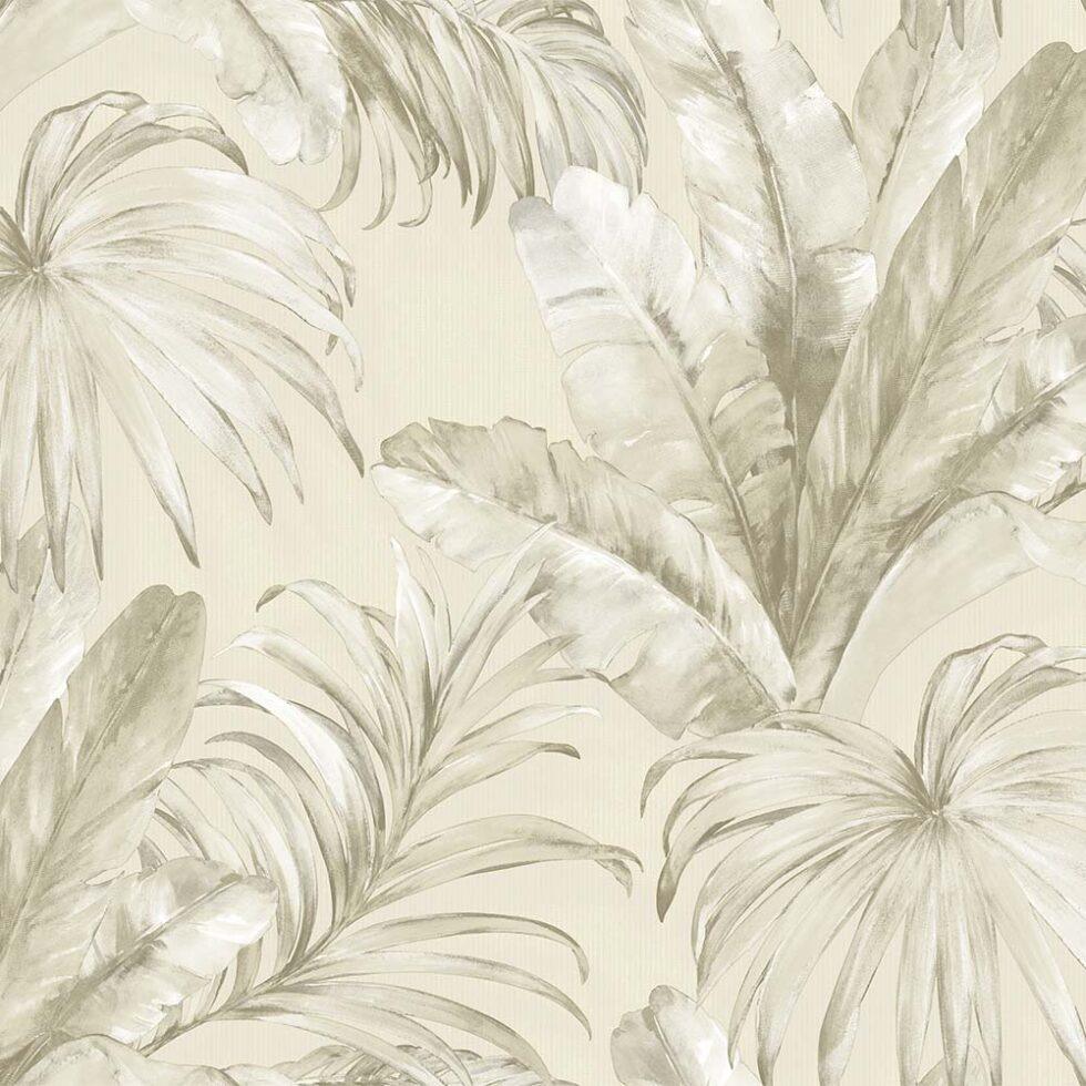 Palm Leaves And Tropical Jungle Inspired Wallpaper Cream Code 4714-1