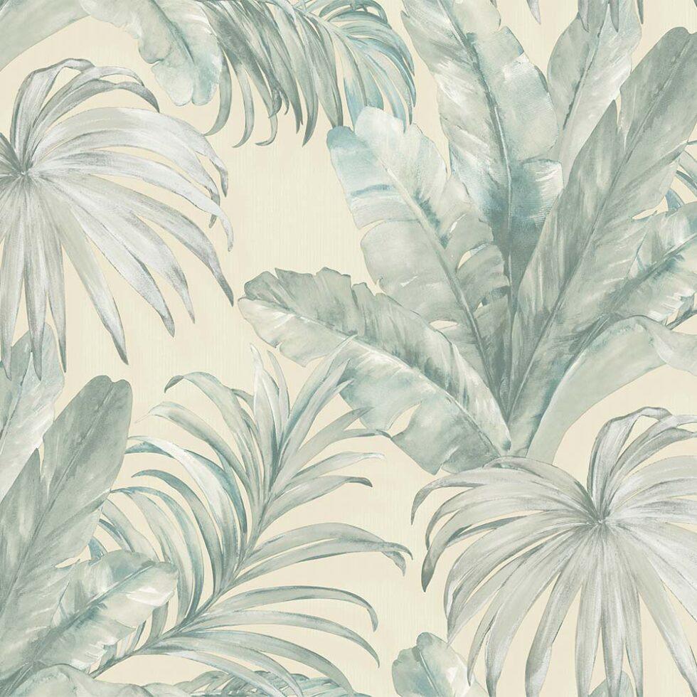 Palm Leaves And Tropical Jungle Inspired Wallpaper Gray Code 4714-2