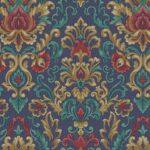 Bold Classical Damask design wallpaper Dark Bule Code 5804-6