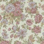 Blooming Roses floral pattern wallpaper Blue Light Purple Code 5806-4