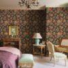 Blooming Roses floral pattern wallpaper Black Orange Red Code 5806-6 - Image 3