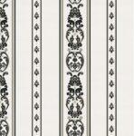 Classic striped ornament wallpaper Black White Code 6803-5
