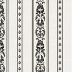 Classic striped ornament wallpaper Black White Code 6803-5