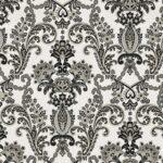 Damask ornament wallpaper Black White Code 6804-5