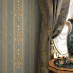 Classic striped ornament wallpaper BlueGray Code6805-6 - Image 3