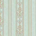Classic striped ornament wallpaper BlueGray Code6805-6