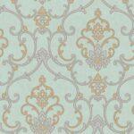 Classical ornament wallpaper Blue Gray Code 6806-6