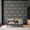 Damask rich ornament wallpaper Gold Cream Code 6808-2 - Image 3