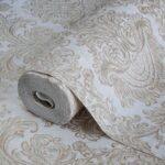 Rich baroque damask pattern wallpaper Beige Code 7807-1