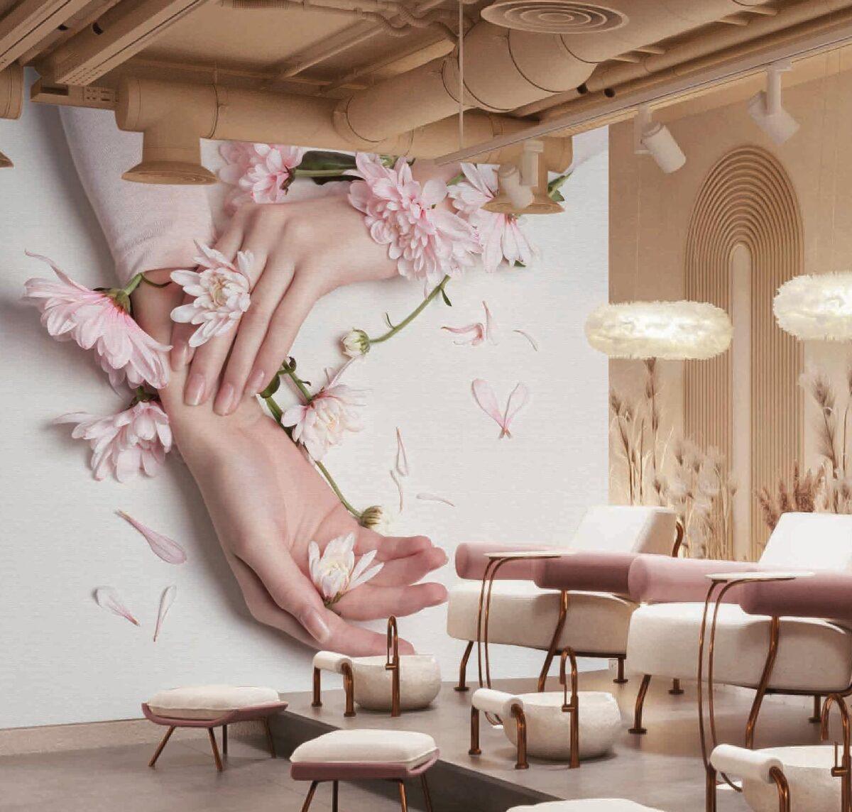 Beauty Center MURAL WALLPAPER, Available in Various Paper Texture, Code B105. 105 CM WIDE ROLL PANELS. - Image 2