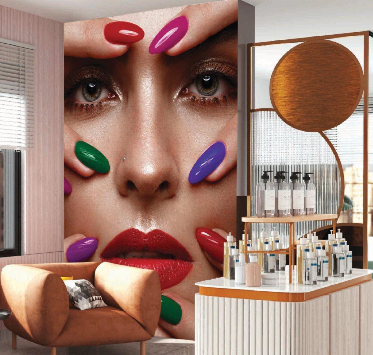 Beauty Center MURAL WALLPAPER, Available in Various Paper Texture, Code B133. 105 CM WIDE ROLL PANELS. - Image 2