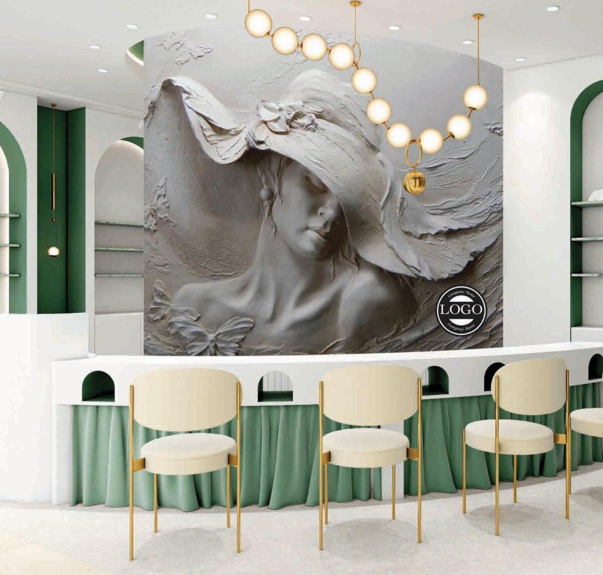 Beauty Center MURAL WALLPAPER, Available in Various Paper Texture, Code B136. 105 CM WIDE ROLL PANELS. - Image 2