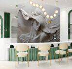 Beauty Center MURAL WALLPAPER, Available in Various Paper Texture, Code B136. 105 CM WIDE ROLL PANELS. - Image 2