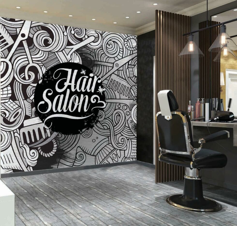 Code B141 - Barber Shop Mural Wallpaper