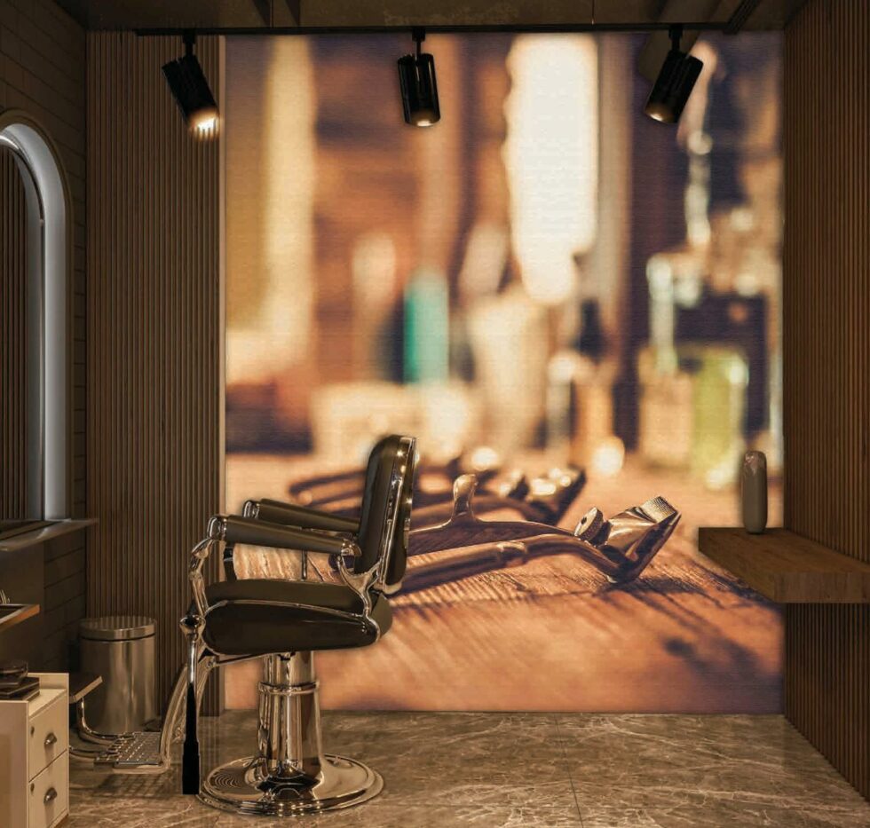 Code B145 - Barber Shop Mural Wallpaper