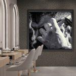 Barber Shop MURAL WALLPAPER, Available in Various Paper Texture, Code B146. 105 CM WIDE ROLL PANELS.
