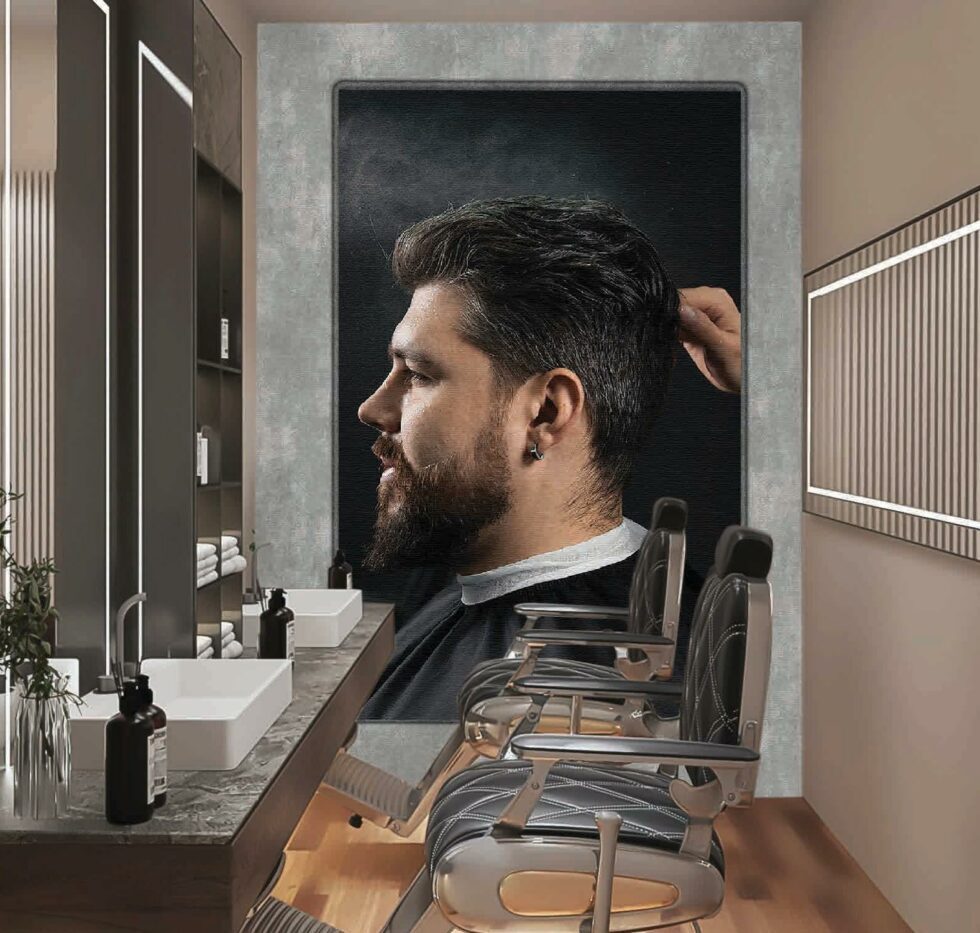 Code B148 - Barber Shop Mural Wallpaper