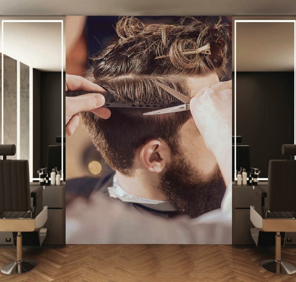 Code B149 - Barber Shop Mural Wallpaper