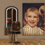 Barber Shop MURAL WALLPAPER, Available in Various Paper Texture, Code B150. 105 CM WIDE ROLL PANELS.